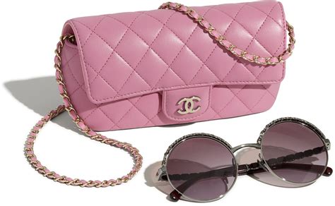 Chanel sunglasses case with chain